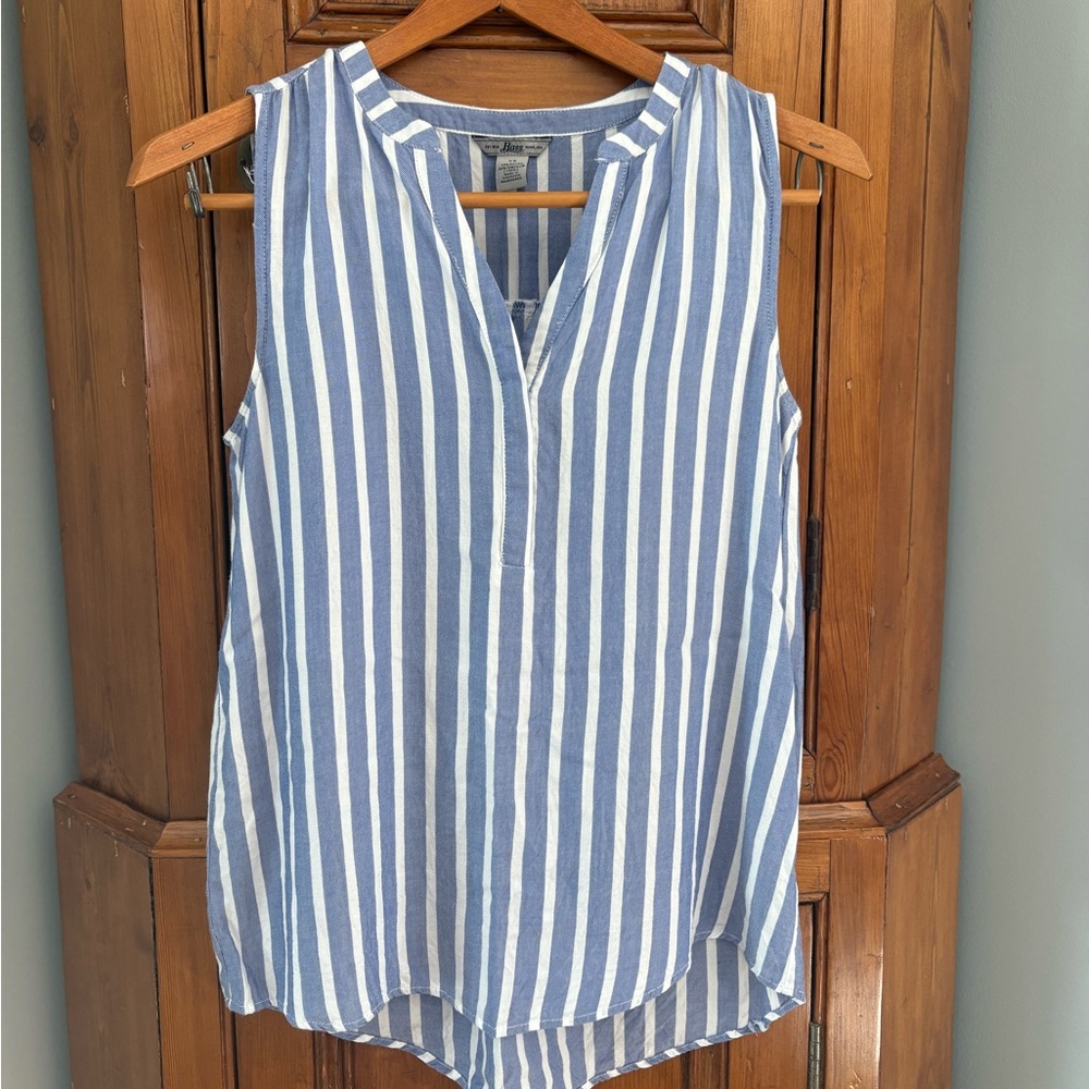 Bass Striped Sleeveless Blouse